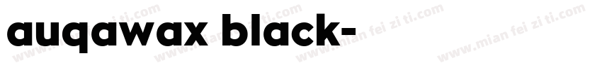 auqawax black字体转换
